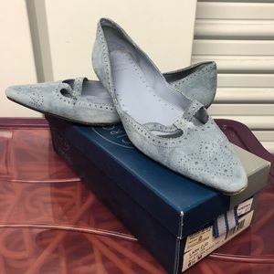 Point Toe Flat Men’s Inspired Blue Suede Shoes Sz8